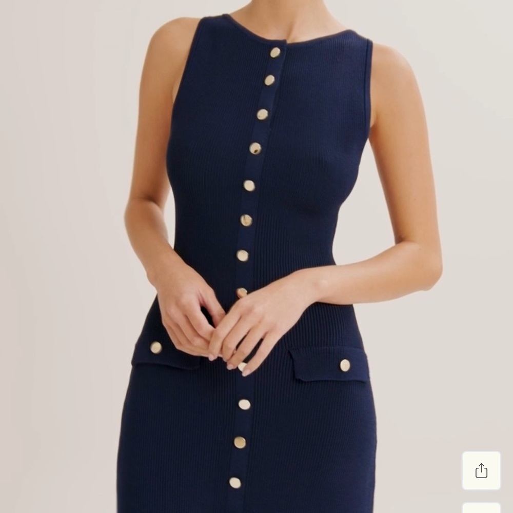 Meshki Sawyer Sleevless Buttoned Maxi Dress